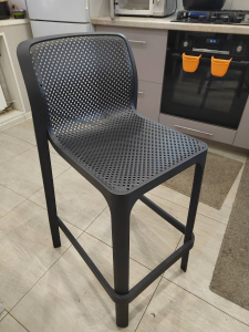 Комплект пластиковых барных стульев Nardi Net Stool Set 4 стеклопластик антрацит Фото 7