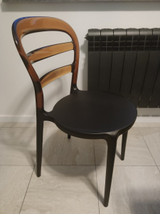 Комплект пластиковых стульев Siesta Contract Miss Bibi Set 4 стеклопластик, поликарбонат черный, янтарный Фото 12