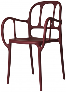 Кресло пластиковое Magis Mila полипропилен, стекловолокно красный Фото 1