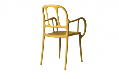 Кресло пластиковое Magis Mila полипропилен, стекловолокно желтый Фото 5