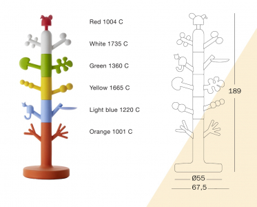 Вешалка напольная детская Magis Paradise Tree сталь, полиэтилен разноцветный Фото 2