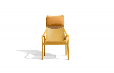 Лаунж-кресло пластиковое с подушкой Nardi Net Lounge стеклопластик, акрил горчичный, горчичный Фото 7
