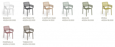 Комплект пластиковых кресел Nardi Doga Set 4 стеклопластик табак Фото 3