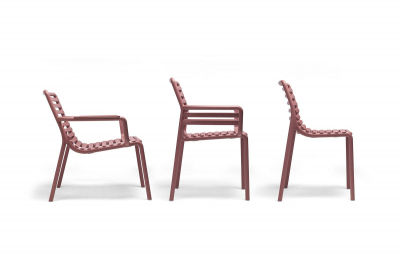 Комплект пластиковых стульев Nardi Doga Bistrot Set 4 стеклопластик марсала Фото 12