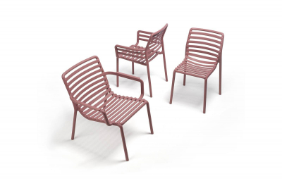 Комплект пластиковых стульев Nardi Doga Bistrot Set 4 стеклопластик марсала Фото 11