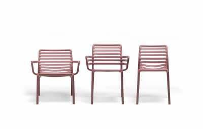 Комплект пластиковых стульев Nardi Doga Bistrot Set 4 стеклопластик марсала Фото 14
