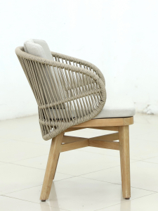 Комплект деревянной мебели Tagliamento Mali эвкалипт, алюминий, роуп, полиэстер натуральный Фото 12