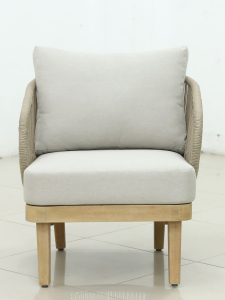 Комплект деревянной мебели Tagliamento Mali эвкалипт, алюминий, роуп, ткань натуральный Фото 19