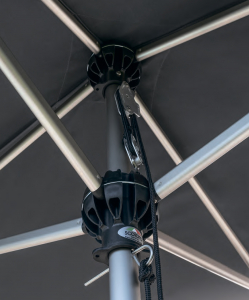Зонт-парусник Scolaro Vela Titanium алюминий, акрил титан, серо-коричневый Фото 4