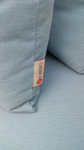 Лаунж-диван плетеный Tagliamento Samui алюминий, роуп, ткань бежевый, белый, бирюзовый Фото 3