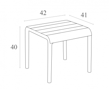 Столик пластиковый журнальный Siesta Contract Paris Side Table стеклопластик белый Фото 2