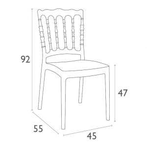 Комплект пластиковых стульев Siesta Contract Napoleon Set 2 стеклопластик белый Фото 2