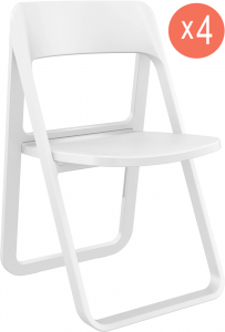 Комплект пластиковых стульев Siesta Contract Dream Set 4 стеклопластик белый Фото 1