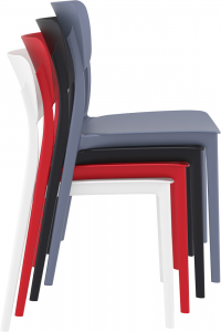 Комплект пластиковых стульев Siesta Contract Monna Set 2 стеклопластик темно-серый Фото 10