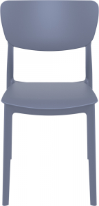 Комплект пластиковых стульев Siesta Contract Monna Set 4 стеклопластик темно-серый Фото 6
