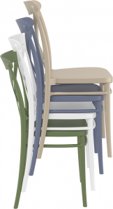 Комплект пластиковых стульев Siesta Contract Cross Set 2 стеклопластик темно-серый Фото 10