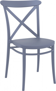 Комплект пластиковых стульев Siesta Contract Cross Set 4 стеклопластик темно-серый Фото 5