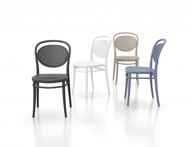 Комплект пластиковых стульев Siesta Contract Marcel Set 4 стеклопластик бежевый Фото 11