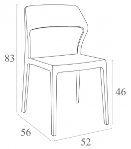 Комплект пластиковых стульев Siesta Contract Snow Set 2 стеклопластик марсала Фото 2