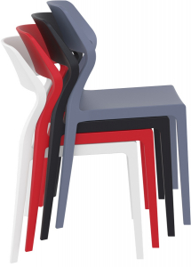 Комплект пластиковых стульев Siesta Contract Snow Set 2 стеклопластик марсала Фото 11