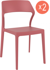 Комплект пластиковых стульев Siesta Contract Snow Set 2 стеклопластик марсала Фото 1
