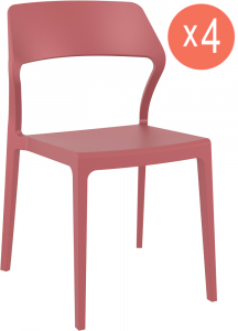 Комплект пластиковых стульев Siesta Contract Snow Set 4 стеклопластик марсала Фото 1