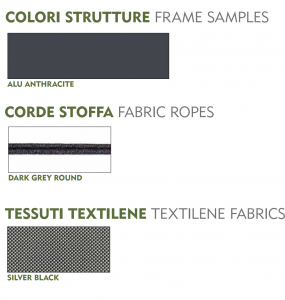 Кресло плетеное текстиленовое Grattoni Maui алюминий, роуп, текстилен антрацит, темно-серый, серебристо-черный Фото 3