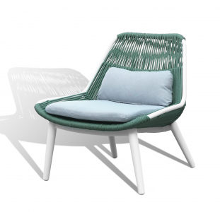 Комплект плетеной мебели Grattoni Como алюминий, роуп, олефин белый, зеленый, бежевый Фото 7