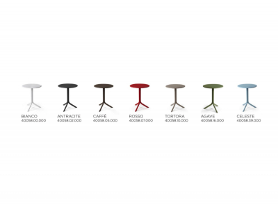 Комплект пластиковых столов Nardi Spritz + Spritz Mini Set 2 стеклопластик антрацит Фото 3