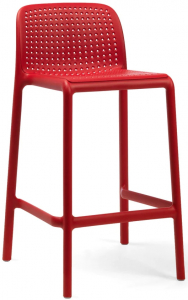 Комплект пластиковых полубарных стульев Nardi Lido Mini Set 4 стеклопластик красный Фото 5