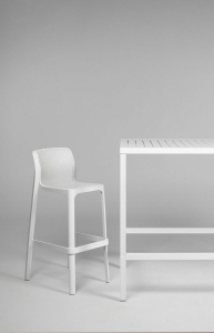 Комплект пластиковых барных стульев Nardi Net Stool Set 2 стеклопластик белый Фото 4