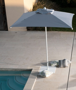 Зонт профессиональный Scolaro Lido Starwhite алюминий, акрил белый, серебристо-серый Фото 9