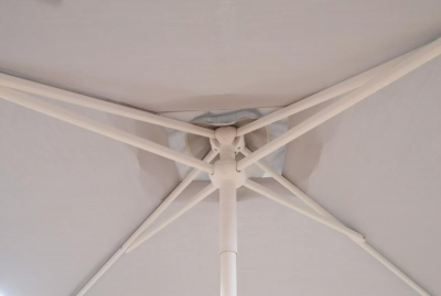 Зонт профессиональный Scolaro Lido Starwhite алюминий, акрил белый, серебристо-серый Фото 6