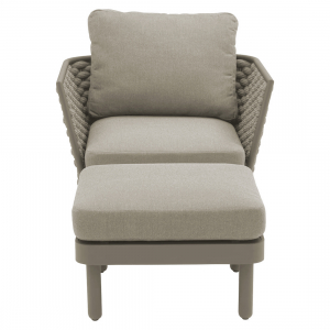 Кресло плетеное с подушками Tagliamento Leon алюминий, роуп, акрил Фото 4