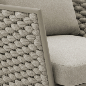 Кресло плетеное с подушками Tagliamento Leon алюминий, роуп, акрил Фото 20