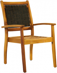 Кресло деревянное Tagliamento Halikarnas Strapped ироко, эластичные ремни Фото 1