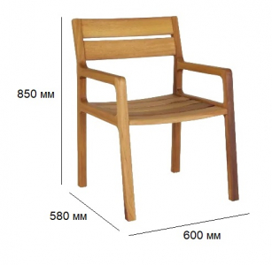 Кресло деревянное Tagliamento Ege ироко Фото 2