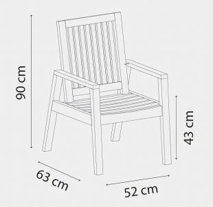Кресло деревянное Tagliamento Didim ироко Фото 2