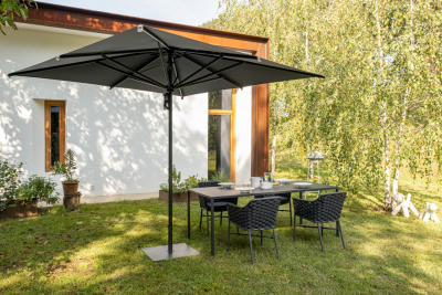 Зонт профессиональный 3х4 м Scolaro Napoli Standard алюминий, акрил антрацит Фото 4