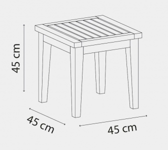 Столик деревянный кофейный Tagliamento Side Table ироко Фото 2