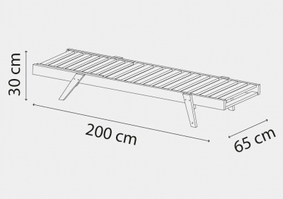 Шезлонг-лежак деревянный Tagliamento Standard ироко Фото 2