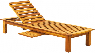 Шезлонг-лежак деревянный Tagliamento Spa ироко Фото 1