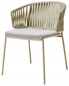 Кресло плетеное Scab Design Lisa Filo Nest сталь, роуп, акрил тортора, глиняный, белый Фото 1