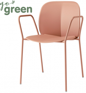 Кресло пластиковое Scab Design Mentha Go Green сталь, технополимер карамельный Фото 1