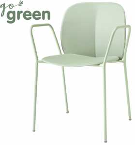 Кресло пластиковое Scab Design Mentha Go Green сталь, технополимер зеленый шалфей Фото 1