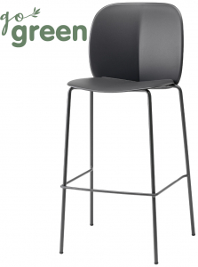 Стул пластиковый полубарный Scab Design Mentha Go Green сталь, технополимер антрацит Фото 1