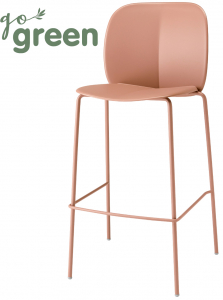 Стул пластиковый полубарный Scab Design Mentha Go Green сталь, технополимер карамель Фото 1