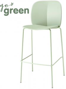 Стул пластиковый полубарный Scab Design Mentha Go Green сталь, технополимер зеленый шалфей Фото 1