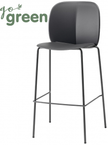 Стул пластиковый барный Scab Design Mentha Go Green сталь, технополимер антрацит Фото 1