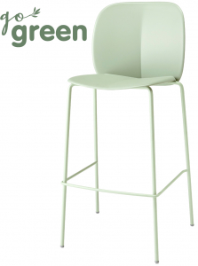 Стул пластиковый барный Scab Design Mentha Go Green сталь, технополимер зеленый шалфей Фото 1